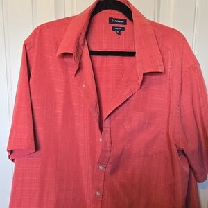 Croft & Barrow Men's Coral Short Sleeve Shirt XL